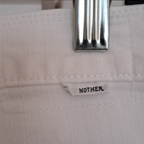 Mother Jeans TOMCAT Roller Chew White Almost Innocent sz27 Chewed hem/pocket - Picture 7 of 16